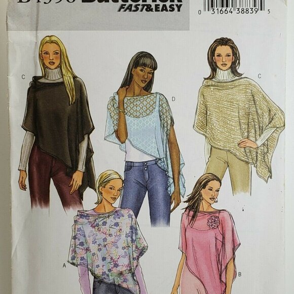 mint seagreen plaid sweater pullover topper travel wrap Open side poncho coverup - Picture 7 of 10